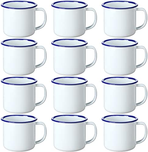 Мини-Емайлирани Туристически Чаши за Кафе 4 Грама, Метални Малки Класически Преносими Бели Чаши за Огъня, Обемни