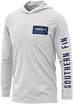 Southern Fin Apparel Performance Fishing Hoodie Риза с качулка за Мъже И Жени UPF UV 50 + Лесна С Качулка