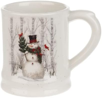 Чаша-снежен човек Ganz, височина 4,75 инча, Многоцветен, Доломитовый цвят, Комплект от 4