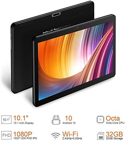 Таблет Dragon Touch Max10, Android OS 10.0, Восьмиядерный процесор, 3 GB оперативна памет, 32 GB памет, 10,1-инчови