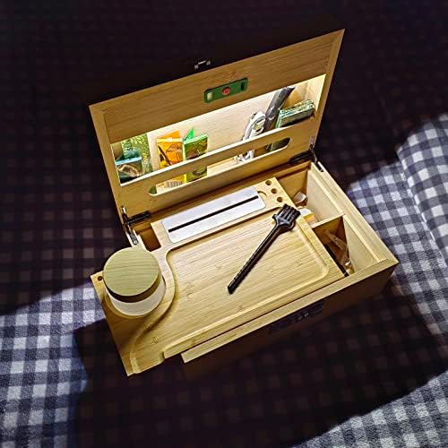 Дървена led Кутия-скривалище Shomory с набор от чекмеджето тави, Запирающаяся Бамбук Кутия-Скривалище със защита