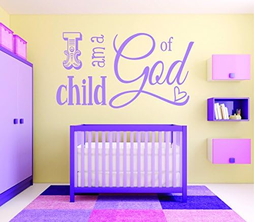Стикер за стена Стикер: Аз съм Дете на Бога Децата Момче Момиче Спалня Цитат от Библията Размер: 16 X 24