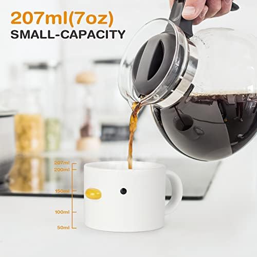 Кафеена чаша AOUNTRON, 7 грама сладки, керамични чаши, ръчно изработени във формата на патица с глазура ръчно изработени,