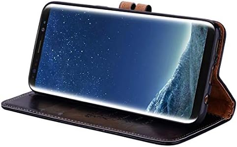 Калъф за мобилен телефон Galaxy S8 с текстура на Масления восък в Бизнес Стил, Хоризонтален Кожен калъф с панти