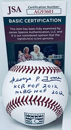 Играта на топка с логото на George Toma Рояли с автограф HOF и Надписи JSA - Бейзболни топки с автографи