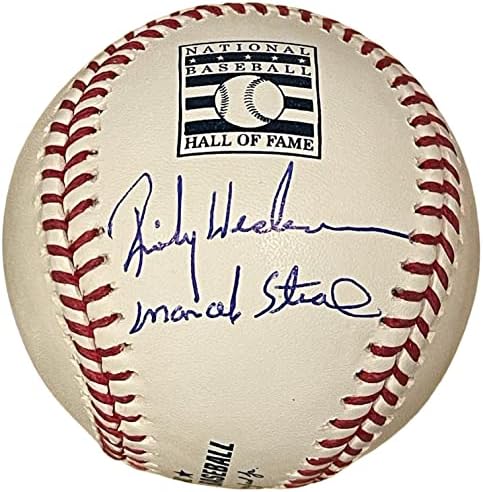 Бейзболен клуб HOF с автограф Рики Хендерсън Man of Steal (JSA) - Бейзболни топки с автографи