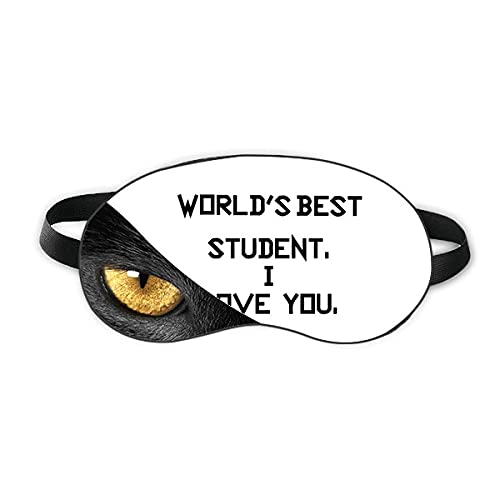 Най-добрата в света Студентка Цитат на ученика обичам те на облегалката за глава за очи и Тъмна Косметологическая