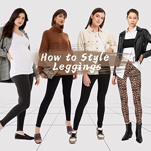 TNNZEET 3 Опаковки Леггинсов с Висока талия за жени - Мазни Меки Спортни Панталони за Йога