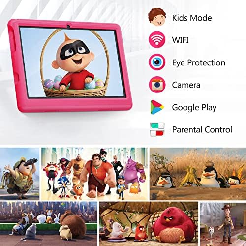 Детски таблет AMIAMO 10-Инчов таблет с Android OS 10.0, 10.1 Дисплей, 6000 mah, предварително инсталирано на Aicc