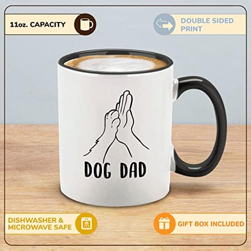 shop4ever® Татко кучета Дай Пет, най-Добрият приятел на мъжете, Забавна Керамични Чаена Чаша, Чаена чаша 11 грама.