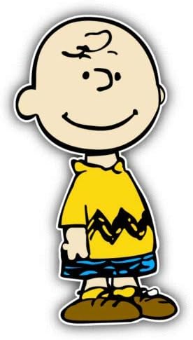 Комикса Peanuts Чарли Браун - Графична Стикер - Стикер за автомобил, Стена, Лаптоп, Мобилен, Камион за Прозорци,