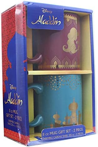 Комплект керамични чаши Дисни Аладин и Принцеса Жасмин 11 грама | 2 опаковки