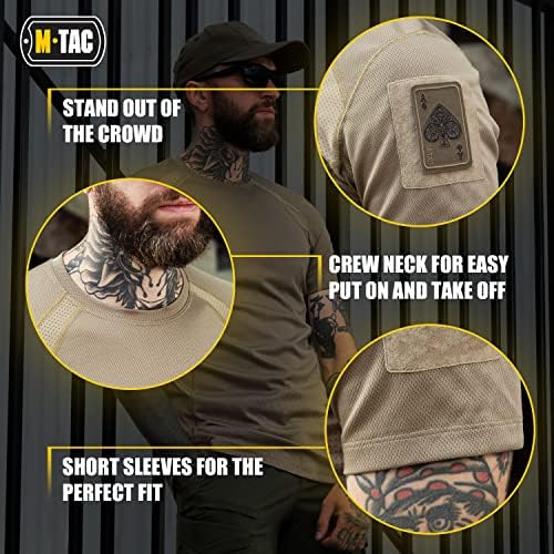 Спортна тактическа тениска M-Так Генерал.2 - Мъжки t-shirt в стил милитари от дишащ полиестер с външни панели на къси ръкавите за мъже