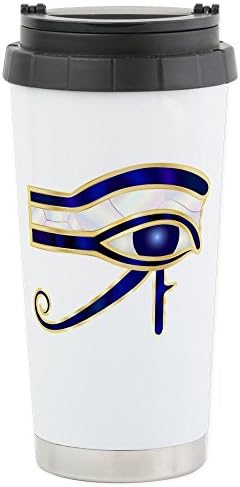 Пътна Чаша за напитки Truly Teague от неръждаема стомана Egyptian Eye of Horus или Ra