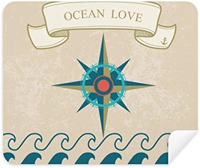 Океан от Любов, Море Ветроходство Компас Модел Кърпа За Почистване на Екрана за Пречистване на 2 елемента Замшевой Тъкан