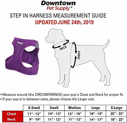 Downtown Пет Supply Регулируема куче шлейка за средни кучета No Pull, M, със стъпка от Динозавър в кучешки шлейке