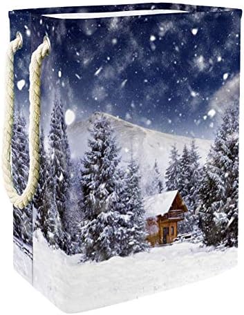 Домашна Коледна Картичка с Уютна Къща 300D Оксфорд PVC, Водоустойчив Кошница За Дрехи, Голяма Кошница за Дрехи за