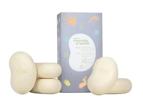 Естественият сапун Linha Mamae e Bebe - Sabonete Relaxante em Barra Vegetal (5 х 100 г) - (Колекция Mom & Baby -