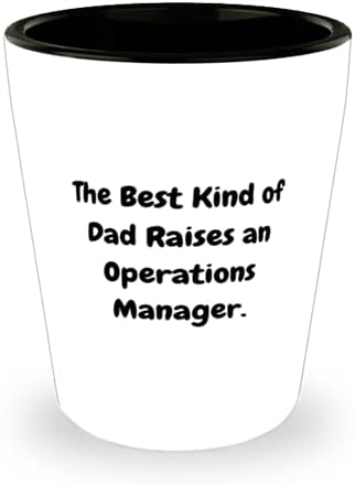 Най-добрият баща Възпитава оперативен мениджър. Чаша, Подарък На Баща Ми От Дъщеря Си, Керамична Чаша Със Сарказъм