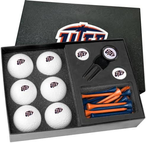 Golfballs.com Classic Подаръчен комплект за миньори Тексас Ел Пасо половин Дузина с инструмент за Разцепване на