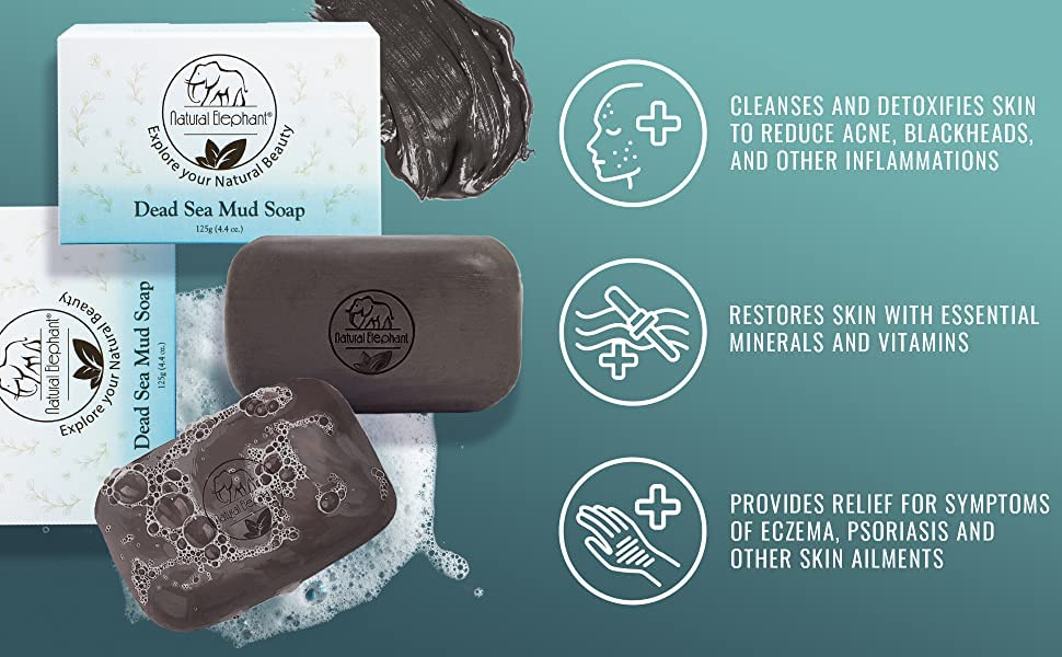 Естественият сапун от кал от Мъртво море Elephant 4,4 грама на 10 опаковки (10 парчета сапун)
