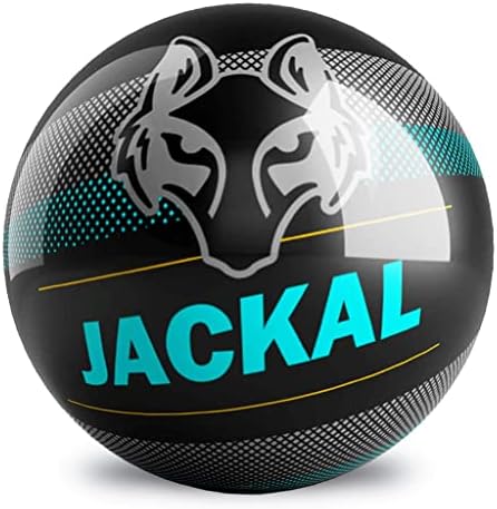 Резервна топка за боулинг On The Ball Bowling Мотив Jackal Pixel - Черно /Аквамариновый 16 паунда