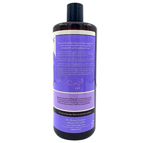Течен Кастильское сапун Dr. Woods Pure Relaxing Lavender, 32 грама (опаковка от 3 броя)