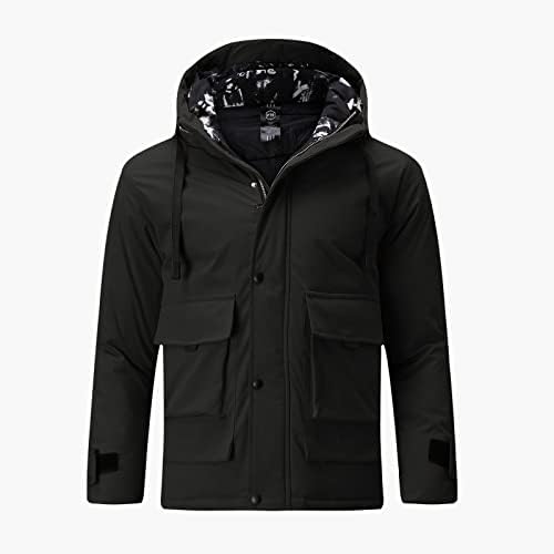 Зимно палто ZDFER за мъже, Мъжки Naka яке с качулка за по-Големи Размери, Ежедневни Спортни Костюми, Однотонная
