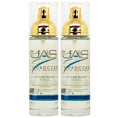 JAS Марокански на Лечебното серум за оформяне на коса 6 унции (опаковка от 2 броя)