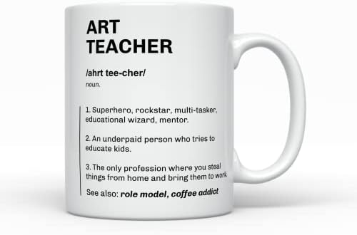 Кафеена Чаша за Учители по рисуване, Забавни Подаръци в знак на Признателност към Учителя Чаша Обратно в училище