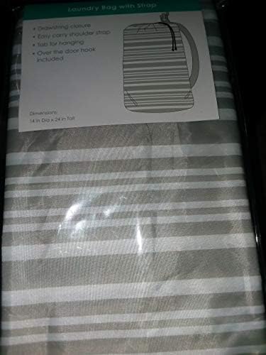 Чанта за дрехи Regent Square с каишка Сив цвят с бели ивици (в комплекта над вратата на една кука) и безплатна капак