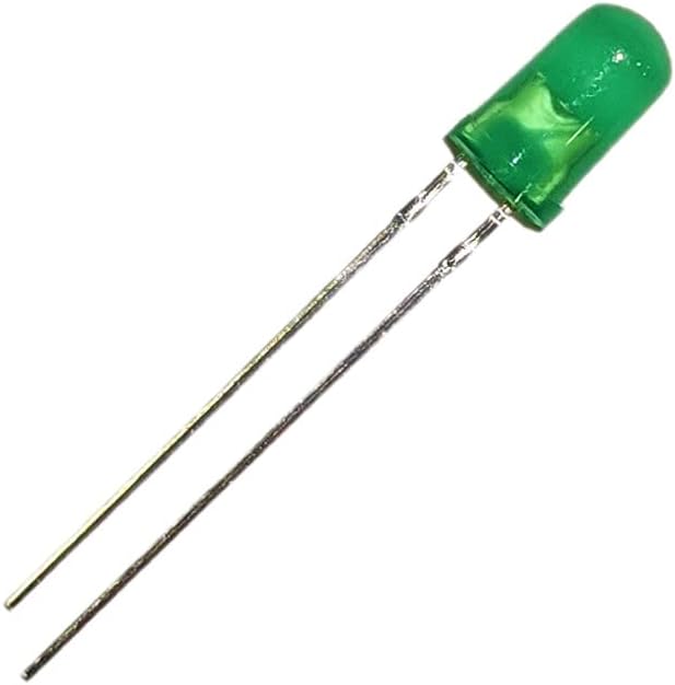 EX ELECTRONIX EXPRESS 100 Опаковки от светодиоди с Зелен рассеивающими лещи, Кръгла лампа с Диаметър 5 мм, 2-Контактни