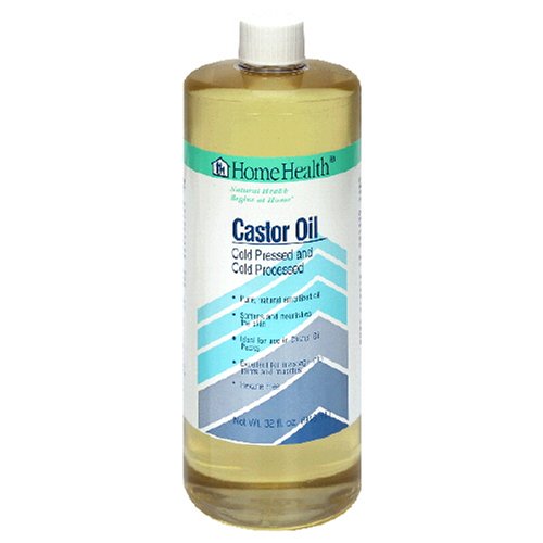 Рициново масло Home Health Original (2 опаковки) - 32 течни унции - Допринася за здравето на косата и кожата, Естествен