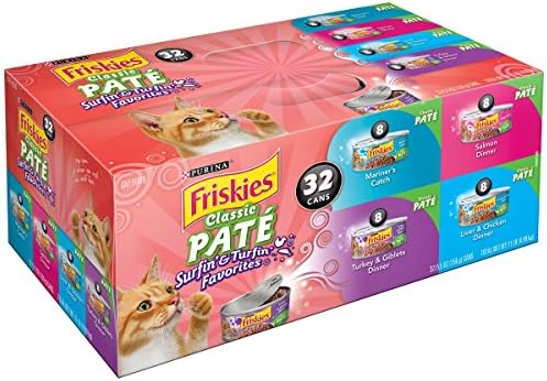 Храна за котки Friskies Purina Classic Pate Surfin & Turfin Favorites В опаковка 32-5,5 грама. Кутии