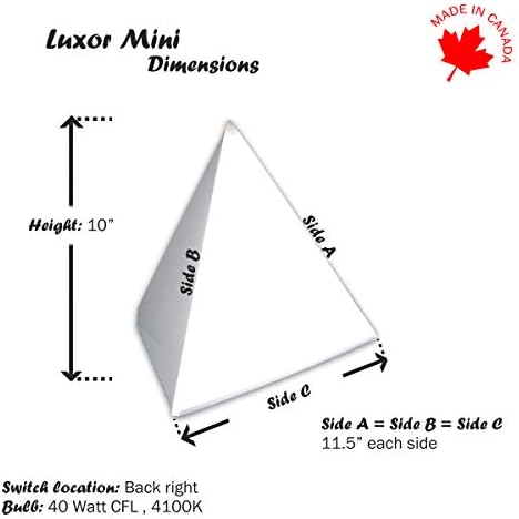 Northern Light Technologies Luxor Mini 10 000 Лукс-Настолна Лампа за Светлинна Терапия, Бял