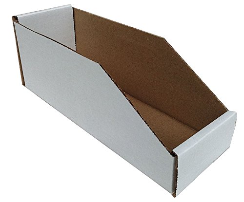 Box King BINMT424 Кофи за боклук с отворен покрив, Дължина 24 инча, Ширина 4 см и Височина 4,5 инча, Устрично-бял