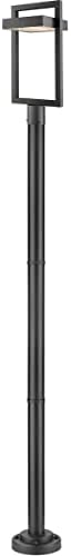 Z-Lite 566PHBR-567P-BK-Led лампа с 1 лампа, монтирана на външната осанка, черен