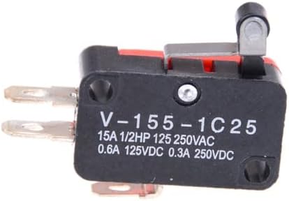 5 бр. Микро-Кратко Лоста за управление повратна валяк крайния изключвател SPDT V-155-1C25 Ключове - (Цвят:)