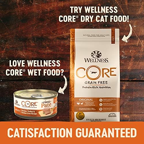 Мокра храна за коте Wellness ОСНОВНАТА Беззерновой, Натурални Консерви за котки, Приготвени от естествен месо (Котенца,