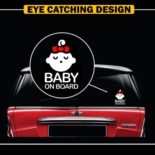 Стикер TOTOMO Baby on Board за автомобили, Забавно Сладко Стикер с Предупреждение за Сигурност, Знак за прозорци