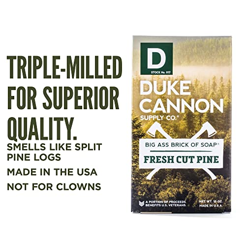 Duke Cannon Supply Co. Част от сапун Big Ass Brick of за мъже от свежесрезанной бор (аромат расщепленной бор) в