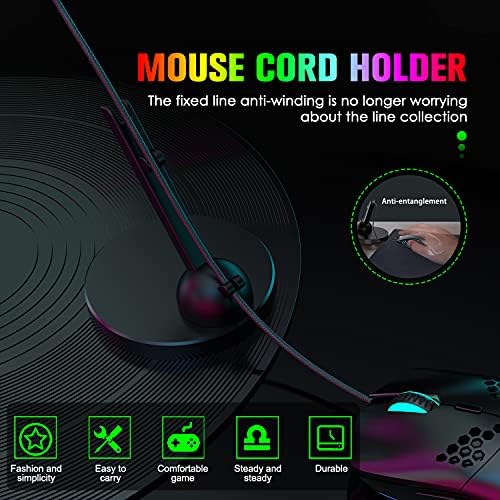 Комбинирана ръчна детска клавиатура и мишка към 60% с подложка за мишка, мини-68 клавиши, кабелна Type C, 18 ефекти,