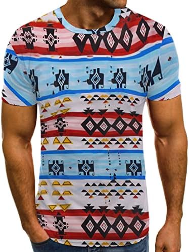 Мъжки Летни Модни и Ежедневни тениски с 3D Цифрово Ретро Принтом, Риза с Къс ръкав, Най-Големи Мъжки Тениски, Големи