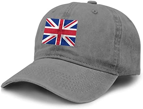 Бейзболни шапки с Британския Флаг, Унисекс, Мека бейзболна шапка, Модни Дънкови Шапка, Реколта Регулируема Шапка