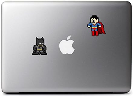 8-Битова стикер Батман срещу Супермен за MacBook, iPad Mini, iPhone 5, Samsung Galaxy S3, S4, Nexus, HTC One, Nokia