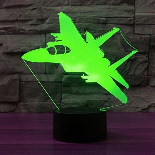 MOLLY HIESON 3D Самолет лека нощ Настолна Лампа Оптична Илюзия Лампи За Мотоциклети 7 Цвята Променящите се Светлини